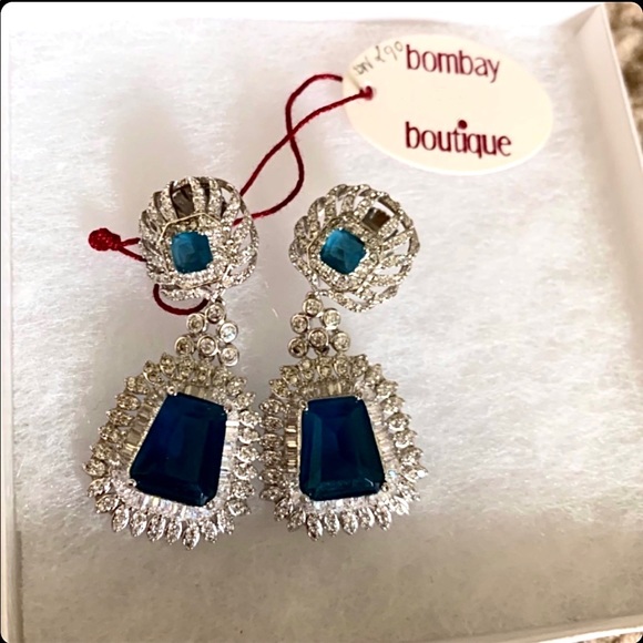 Sapphire drop earrings - Picture 1 of 2